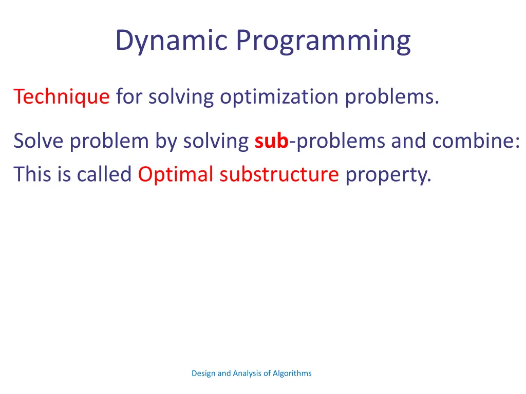 dynamic programming