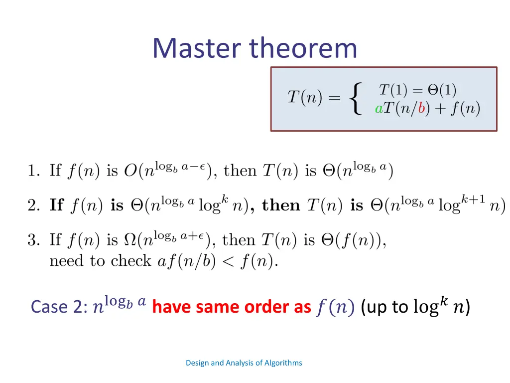 master theorem 3