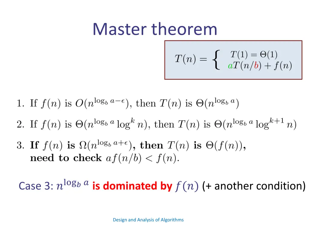 master theorem 4