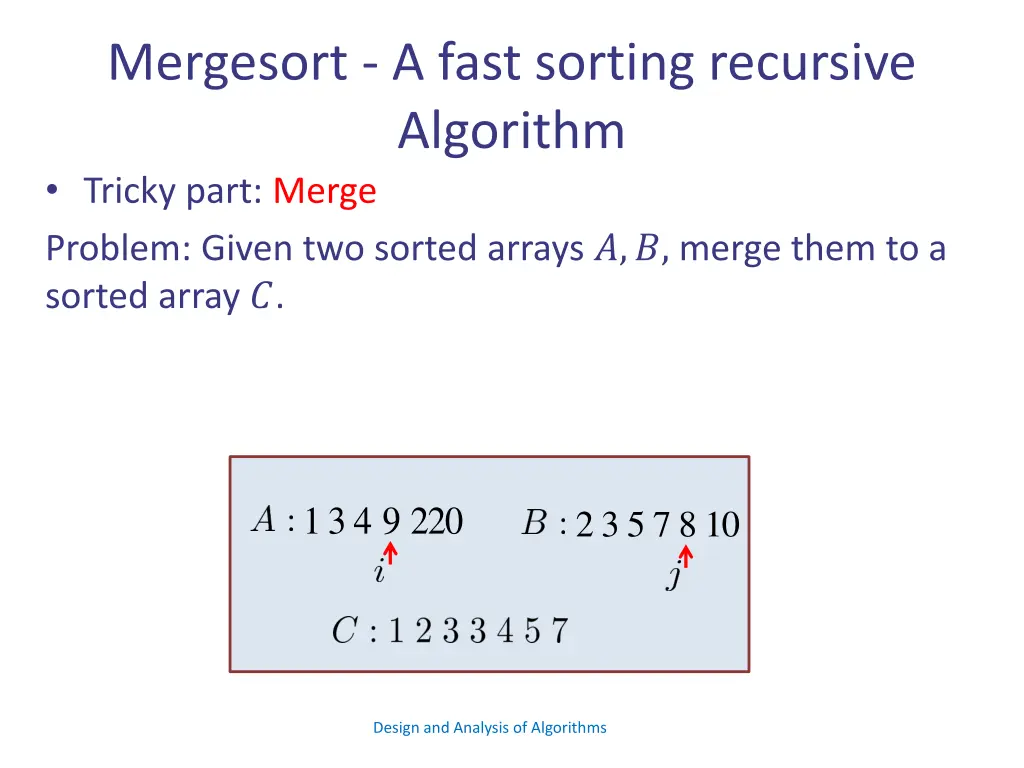 mergesort a fast sorting recursive algorithm 12