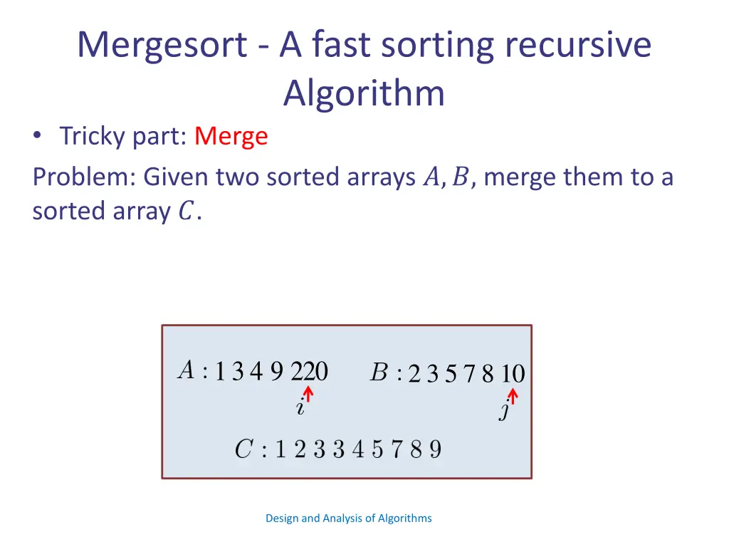 mergesort a fast sorting recursive algorithm 14