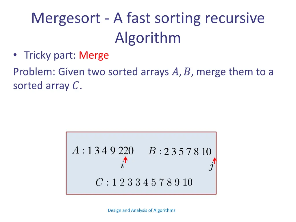 mergesort a fast sorting recursive algorithm 15