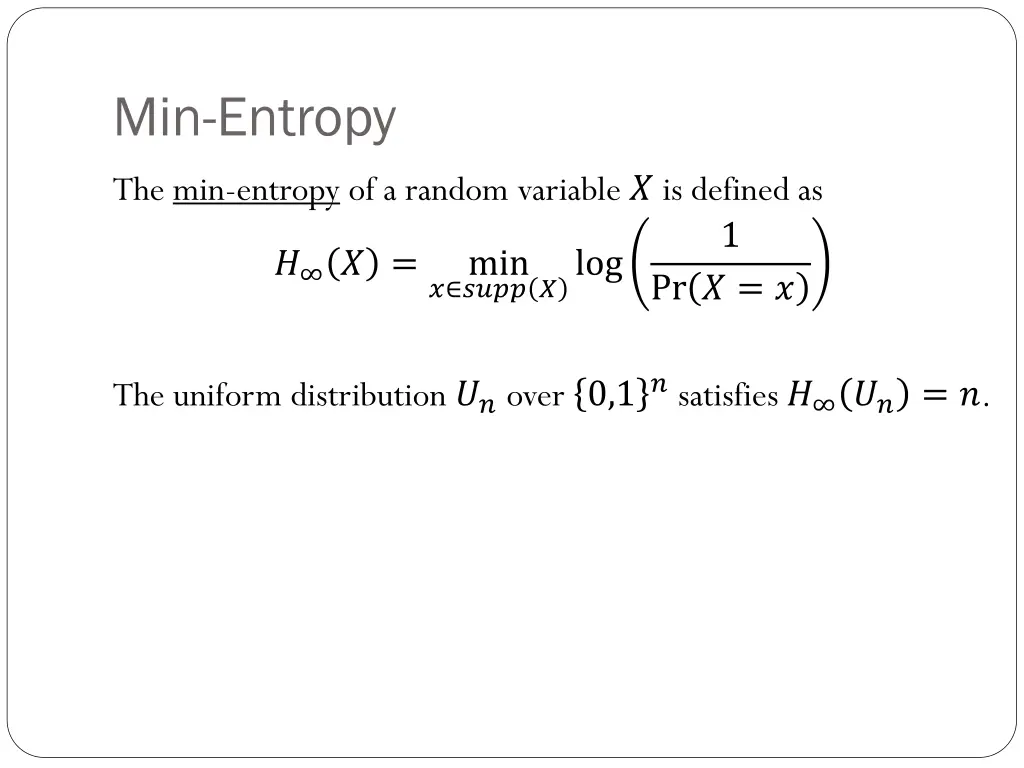 min entropy