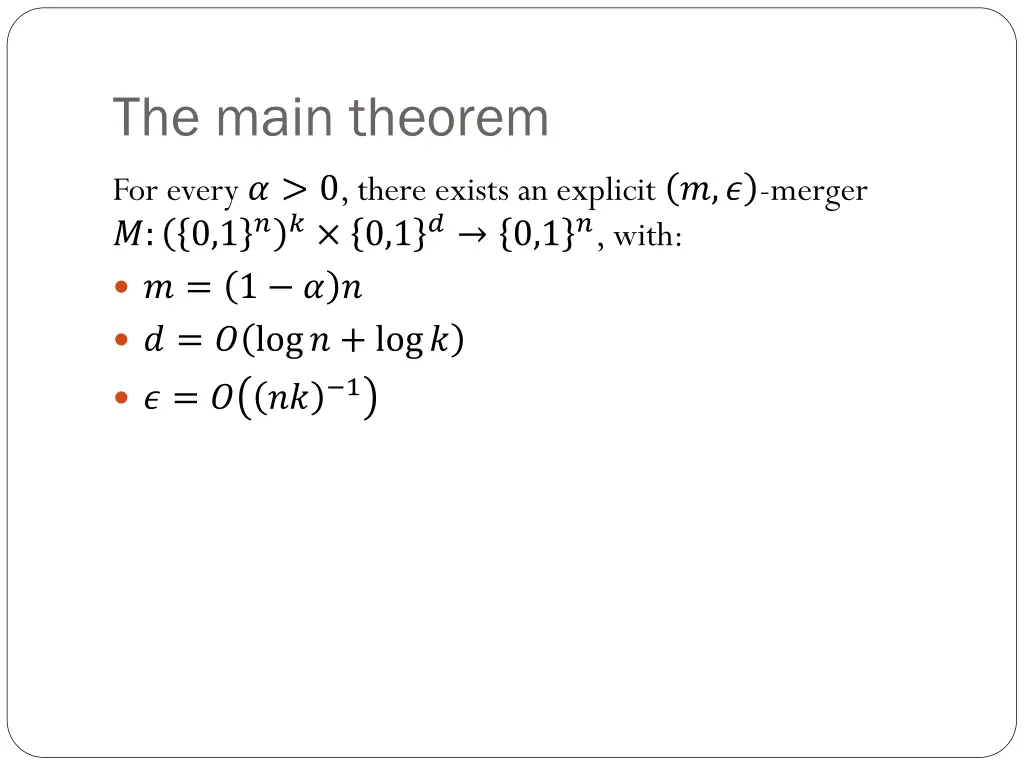 the main theorem