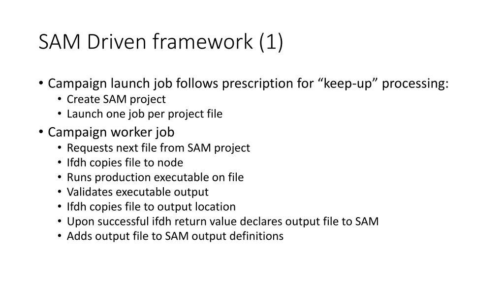 sam driven framework 1