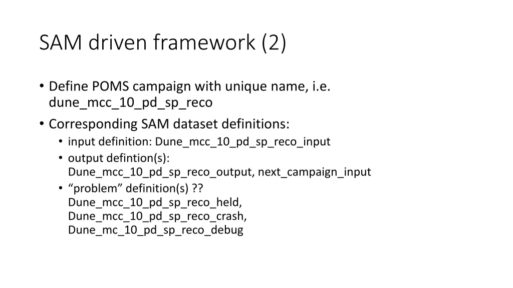 sam driven framework 2