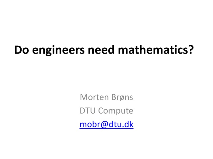 do engineers need mathematics