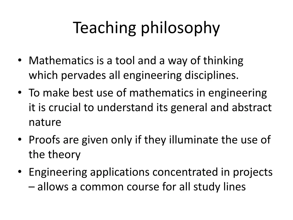 teaching philosophy