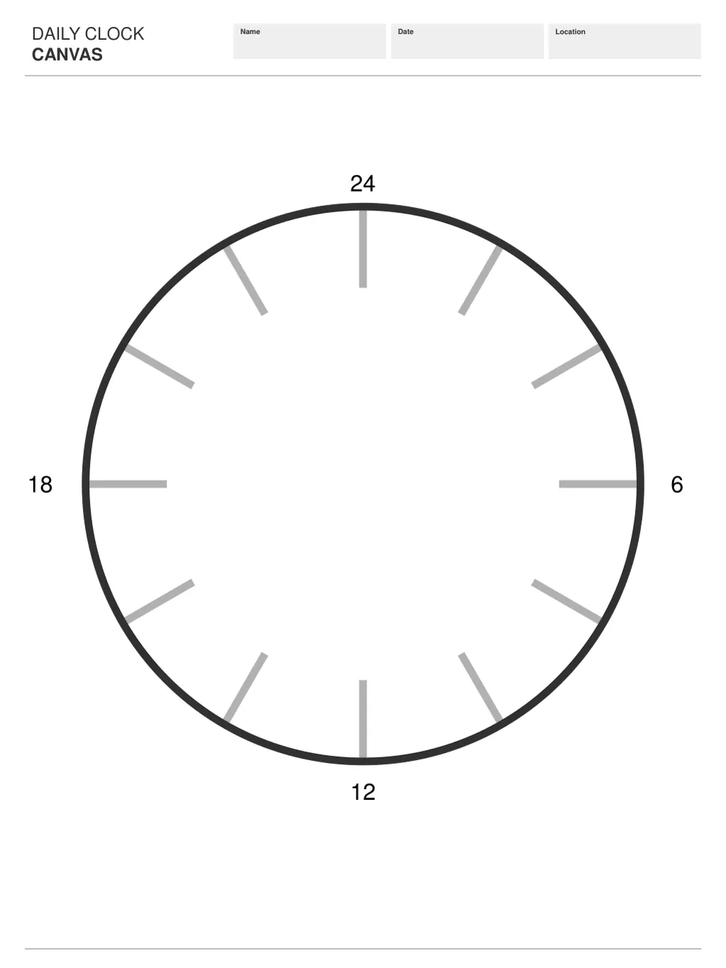 daily clock canvas 4