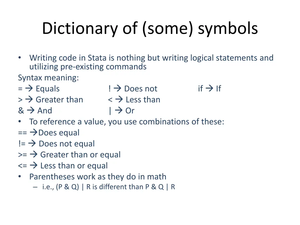 dictionary of some symbols