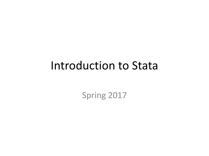 introduction to stata