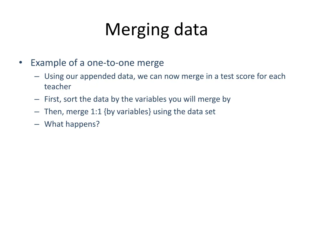 merging data 2