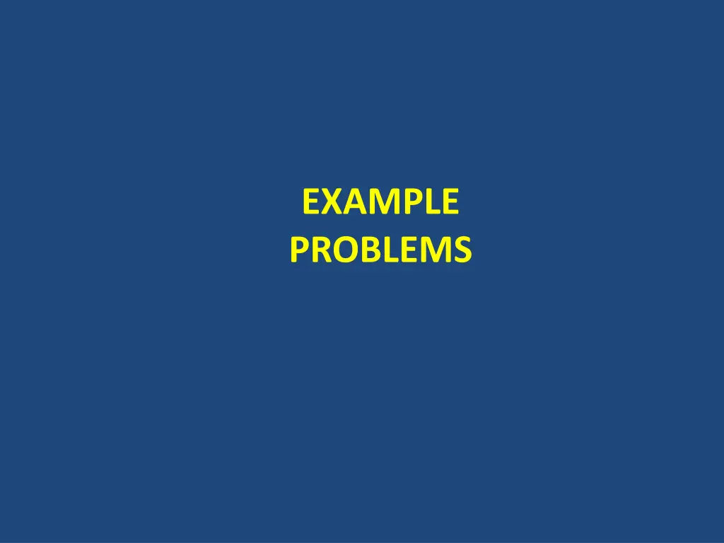 example problems