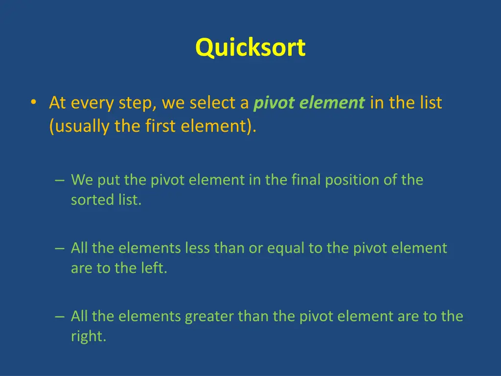 quicksort