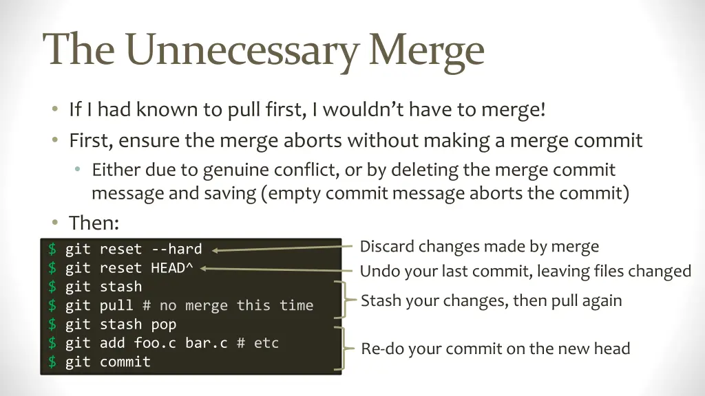 the unnecessary merge 1