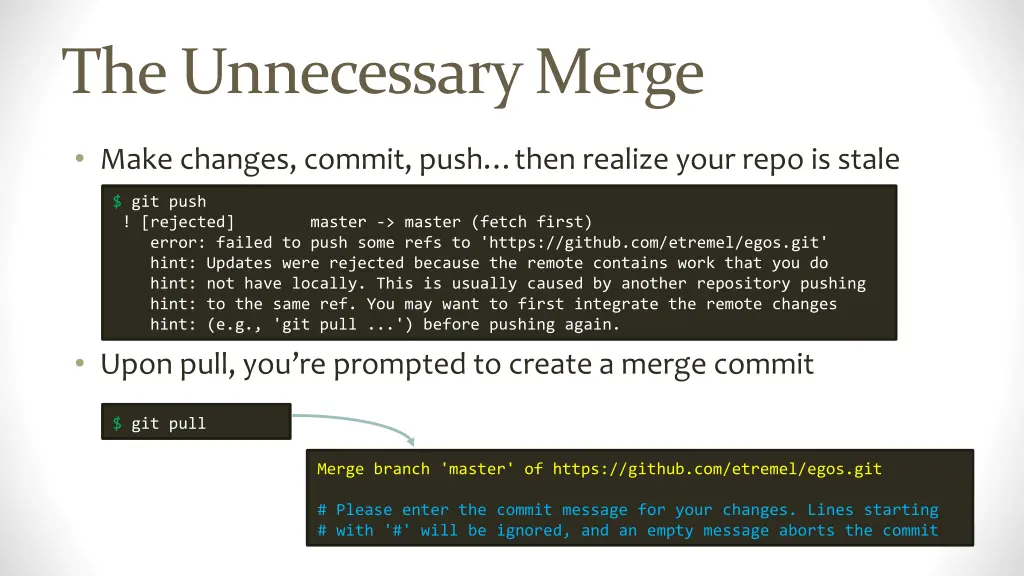 the unnecessary merge