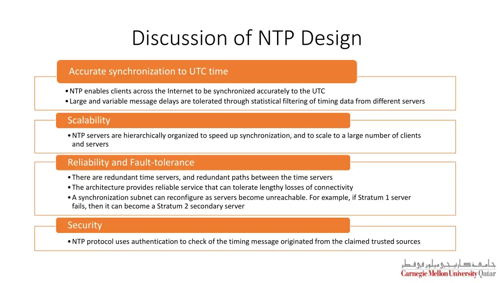 discussion of ntp design