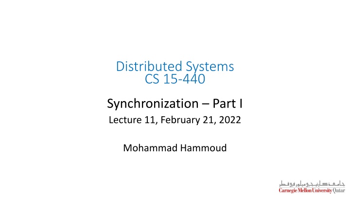 distributed systems cs 15 440