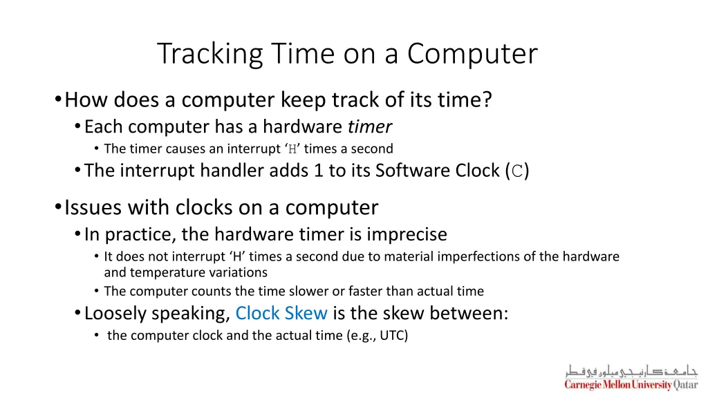 tracking time on a computer