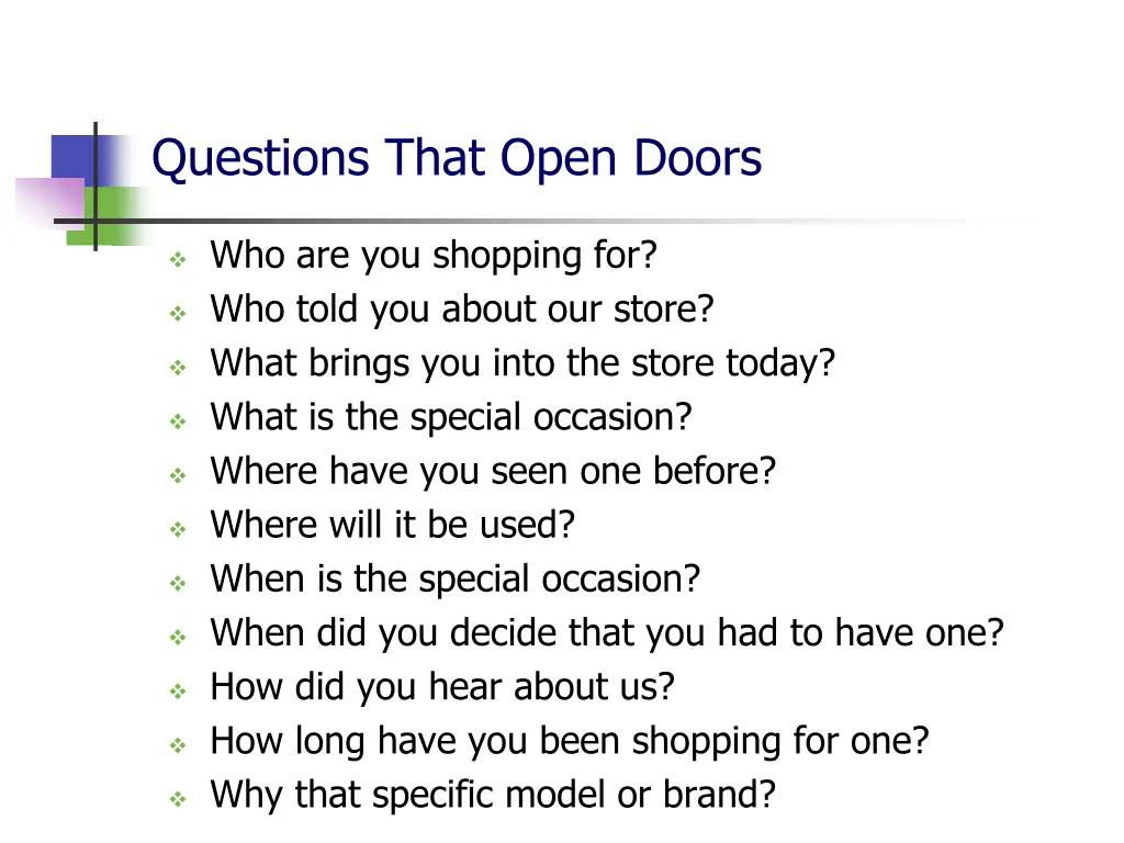 questions that open doors