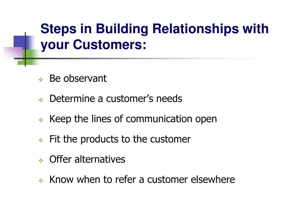 steps in building relationships with your