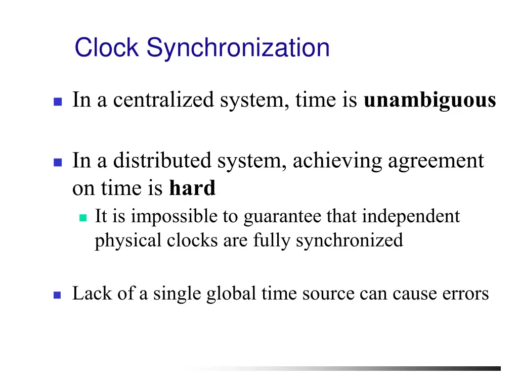 clock synchronization