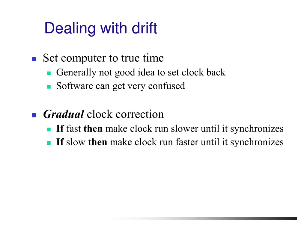 dealing with drift