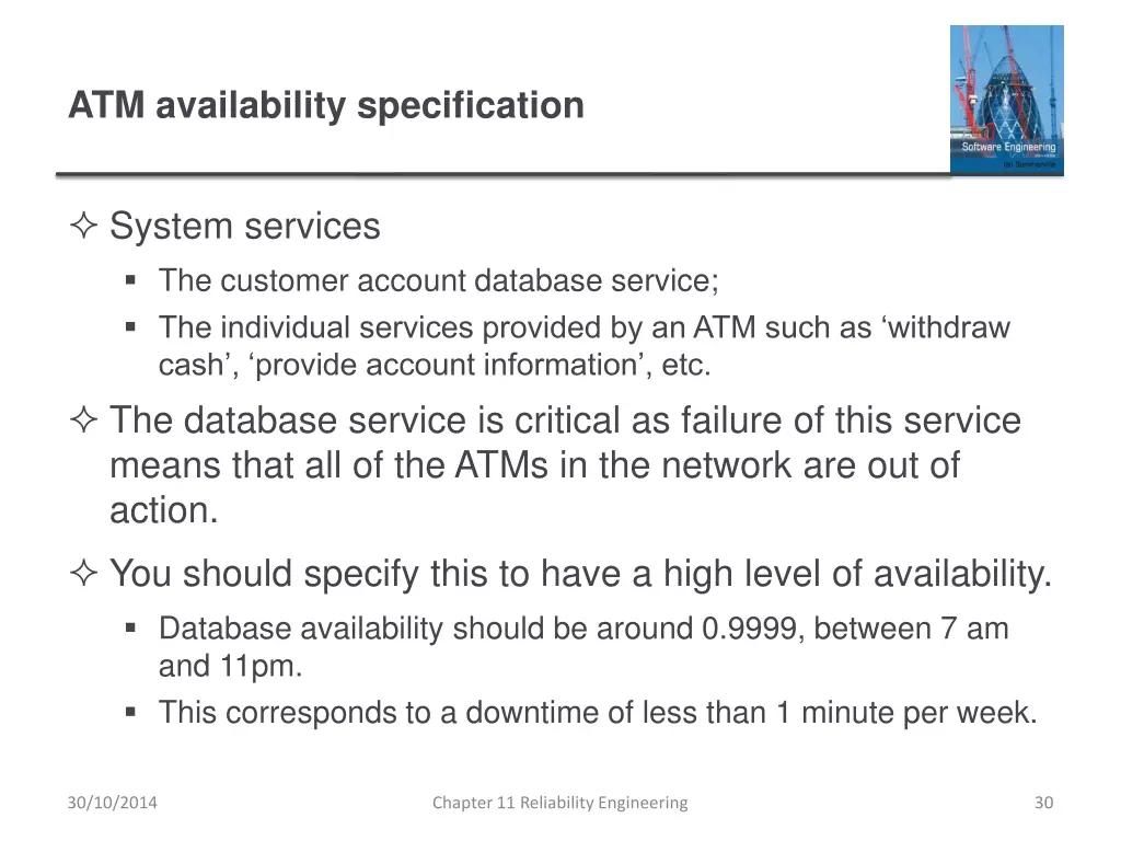 atm availability specification