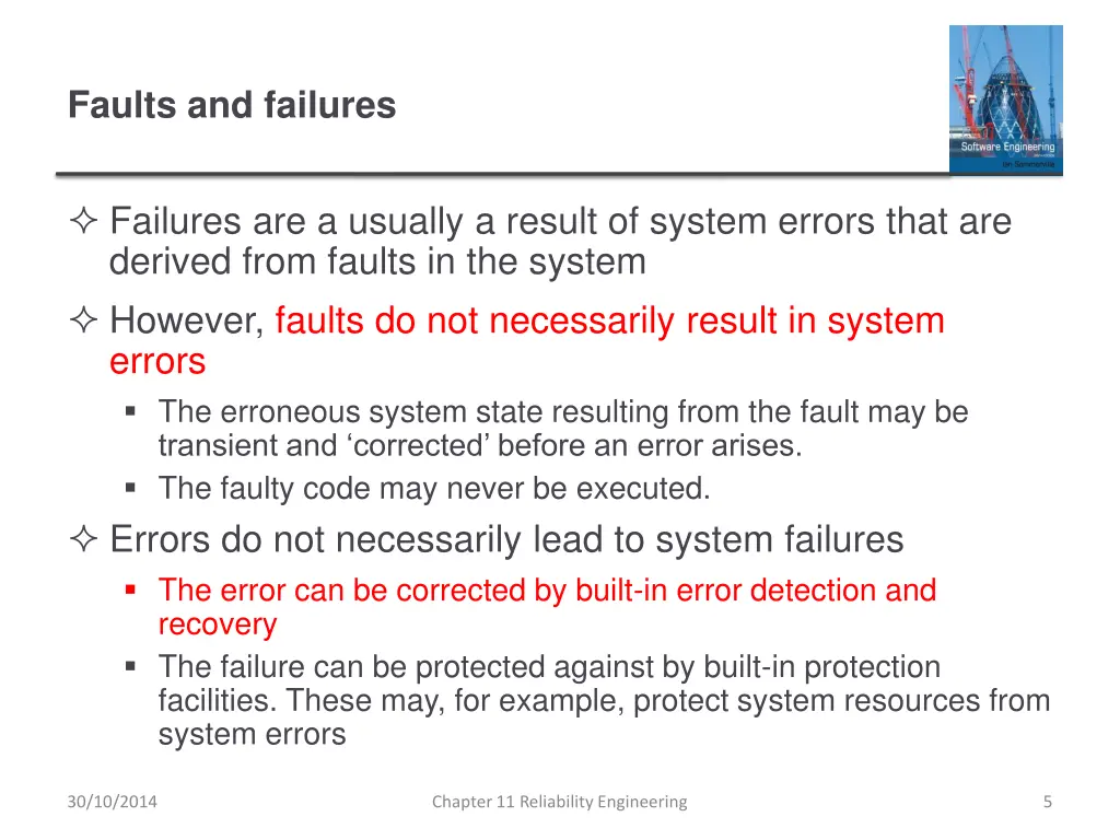 faults and failures