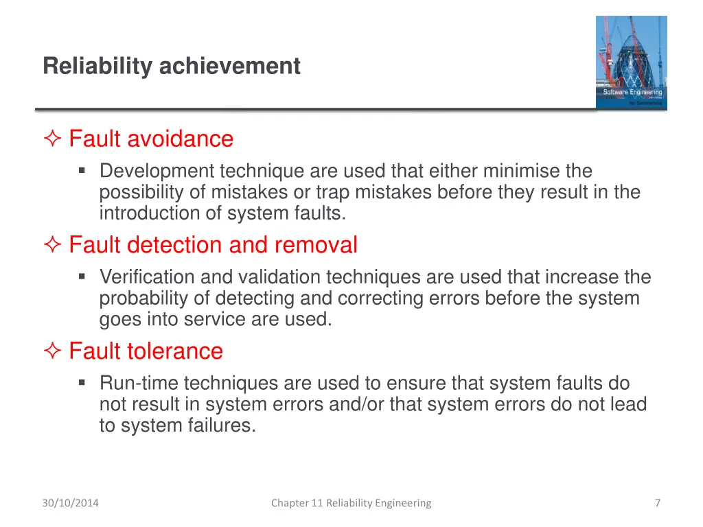 reliability achievement