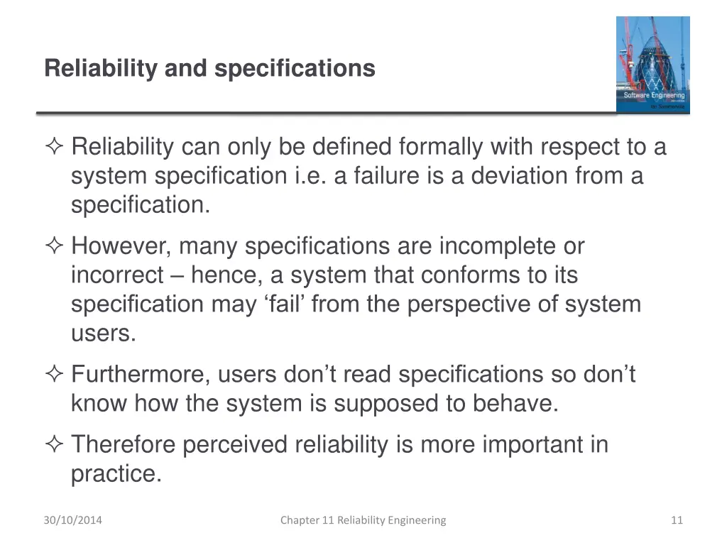 reliability and specifications