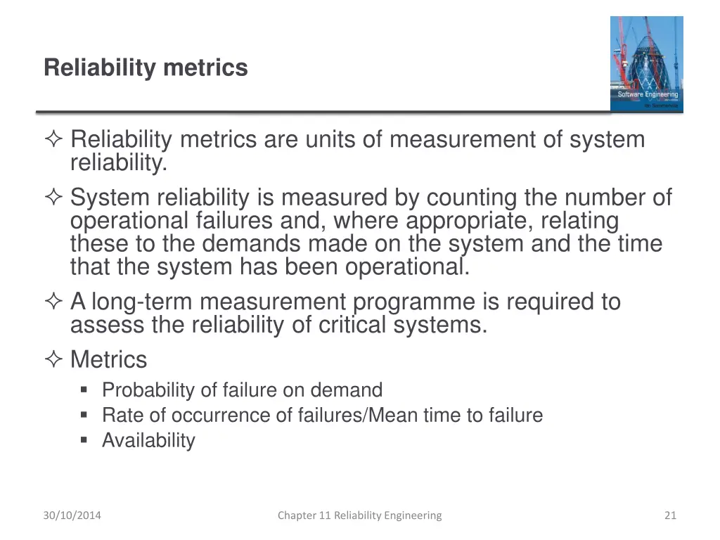 reliability metrics