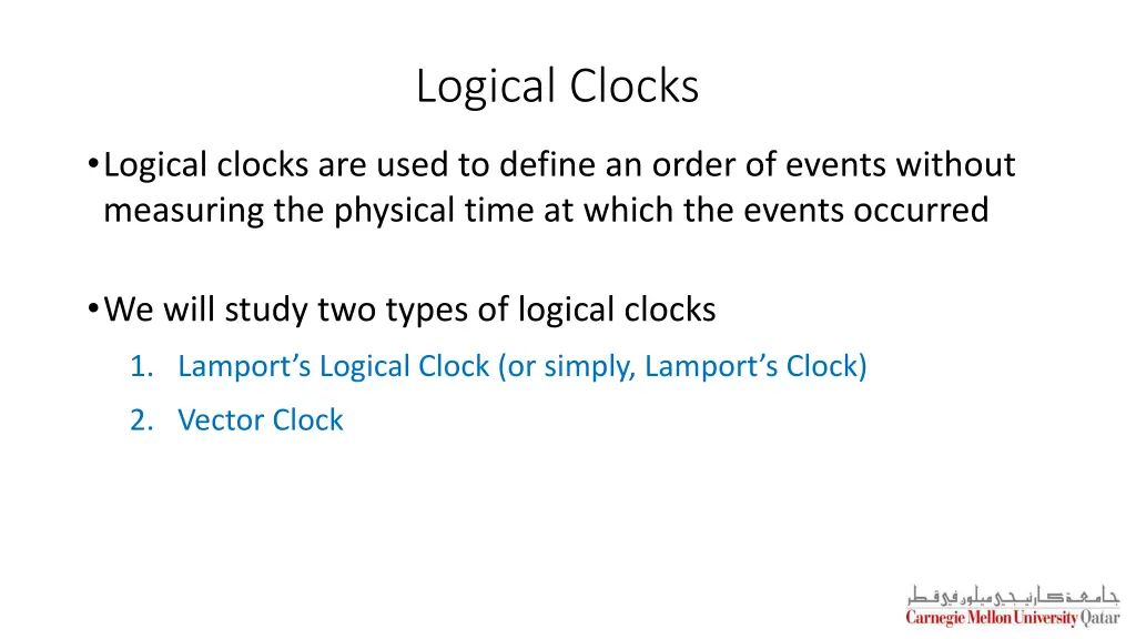 logical clocks