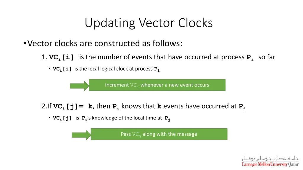 updating vector clocks