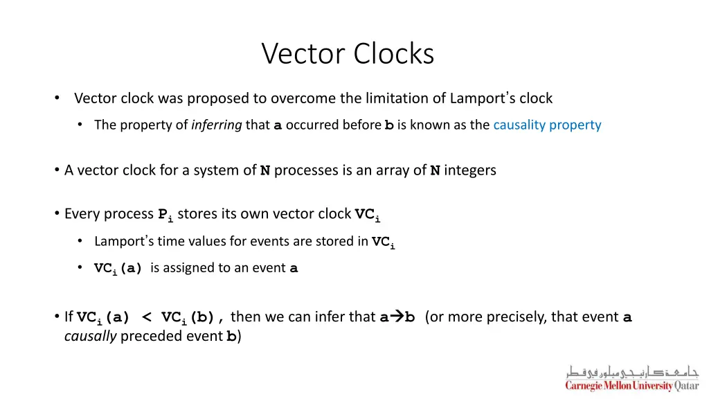 vector clocks