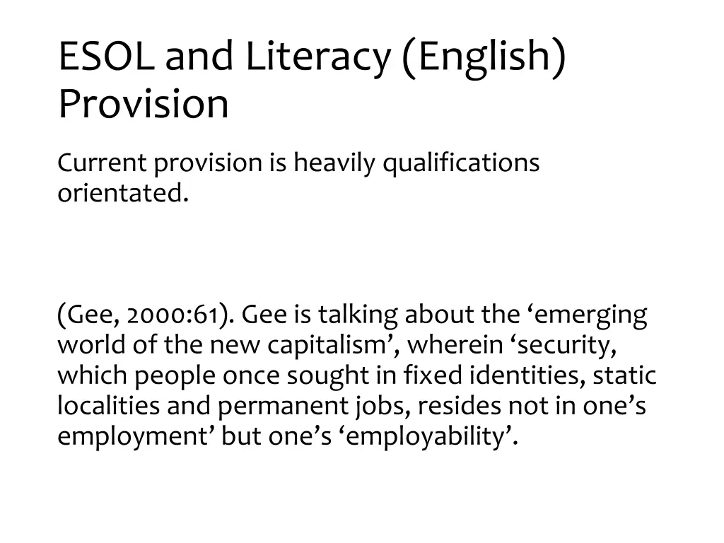 esol and literacy english provision