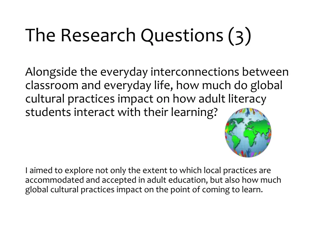 the research questions 3