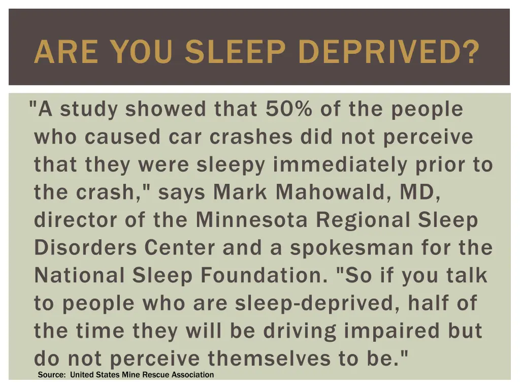 are you sleep deprived 1