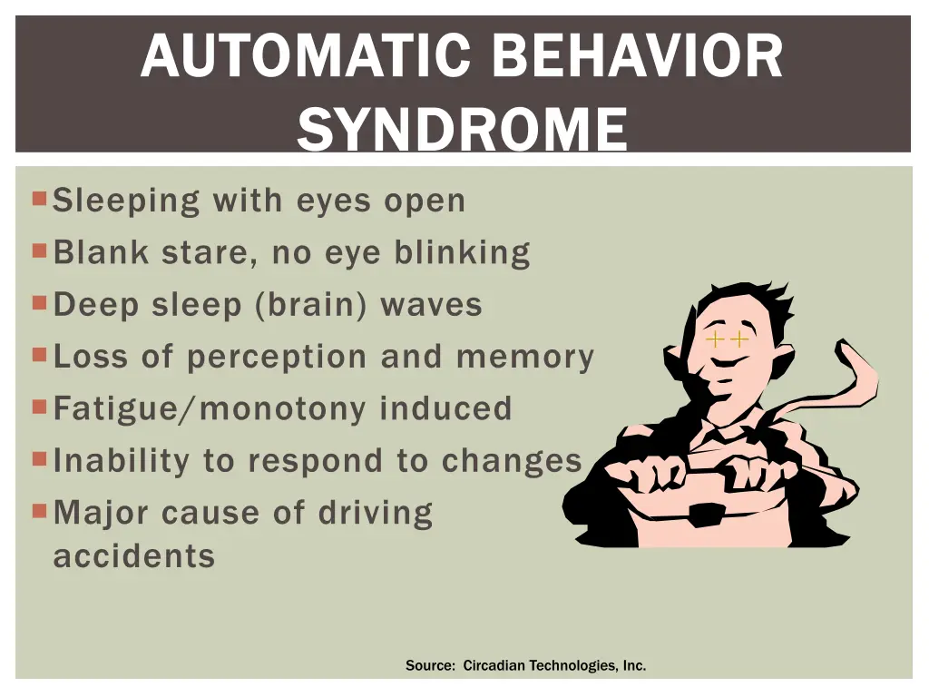 automatic behavior automatic behavior syndrome