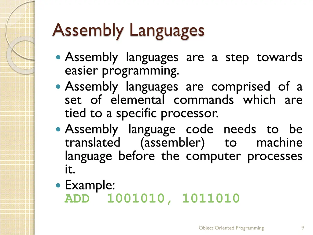 assembly languages