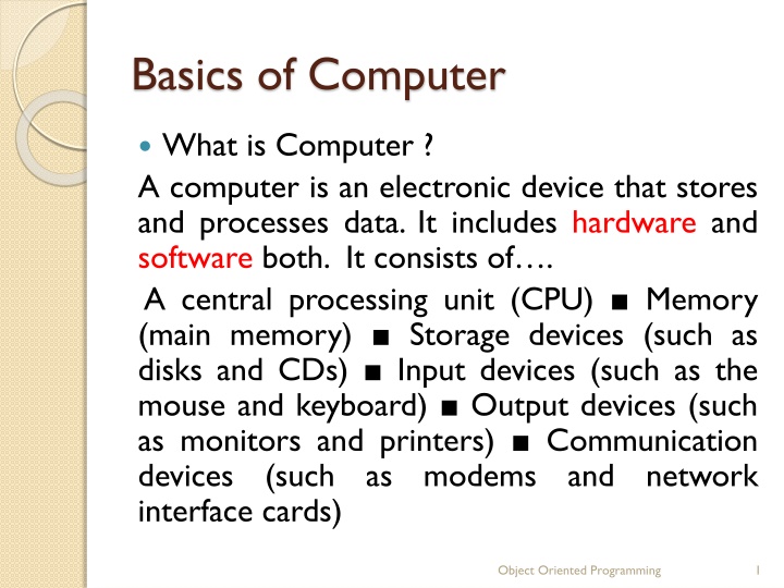 basics of computer