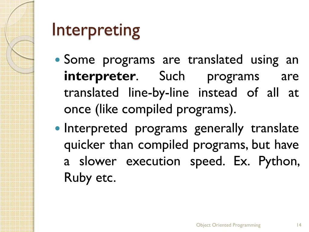 interpreting