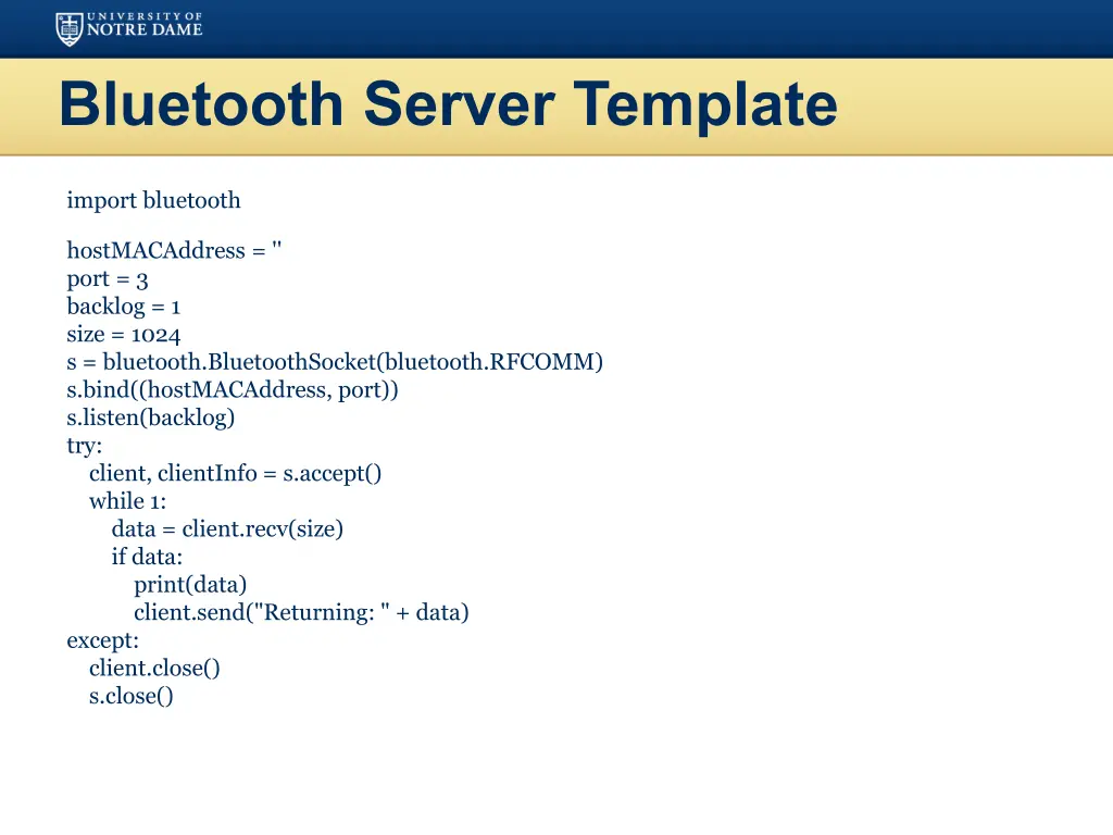 bluetooth server template