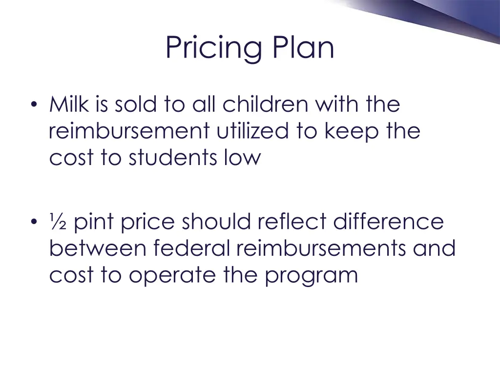 pricing plan