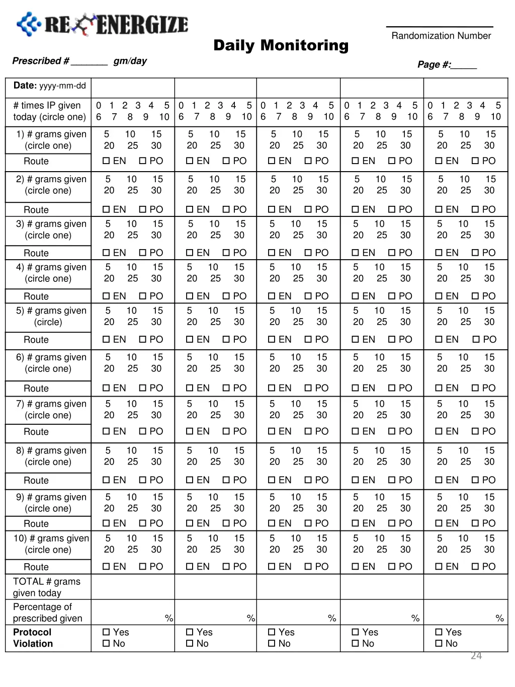 randomization number 20