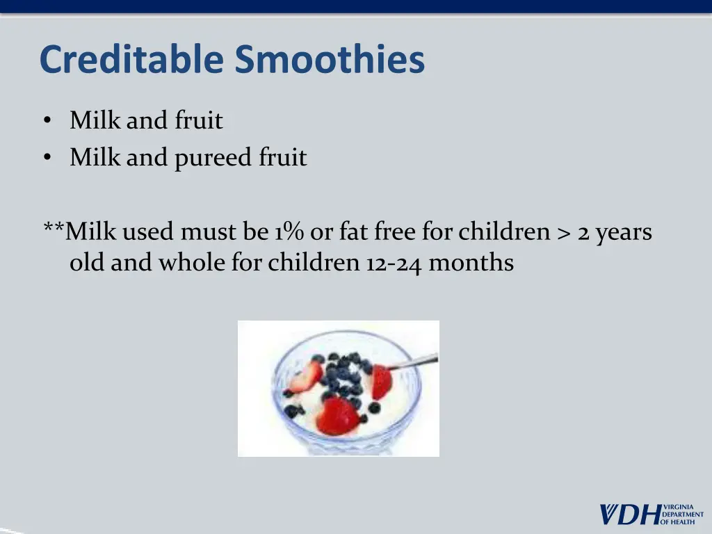 creditable smoothies