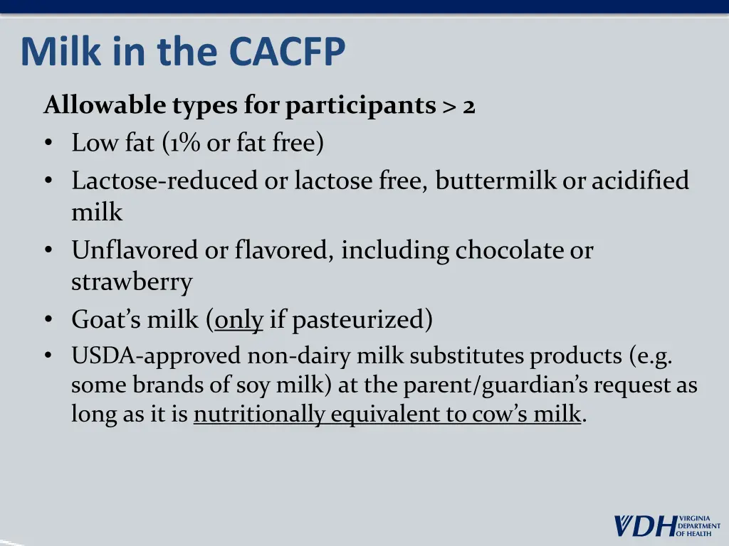 milk in the cacfp 1