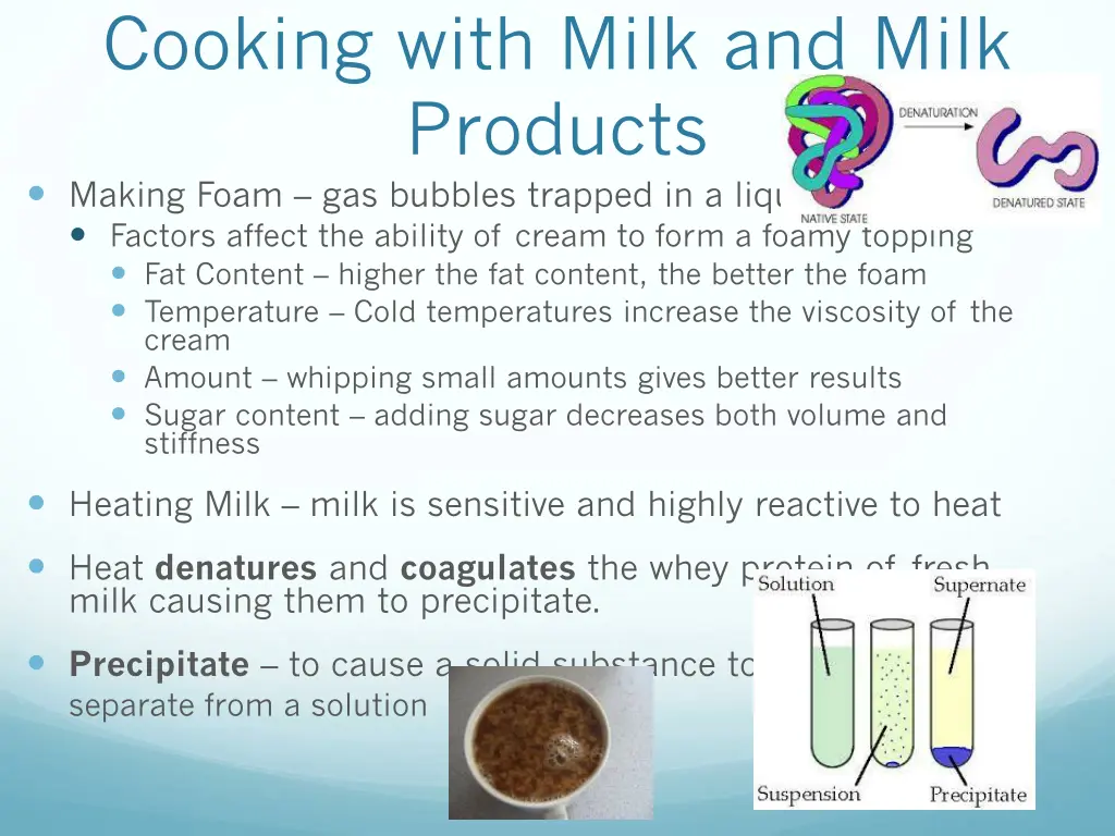 cooking with milk and milk products making foam