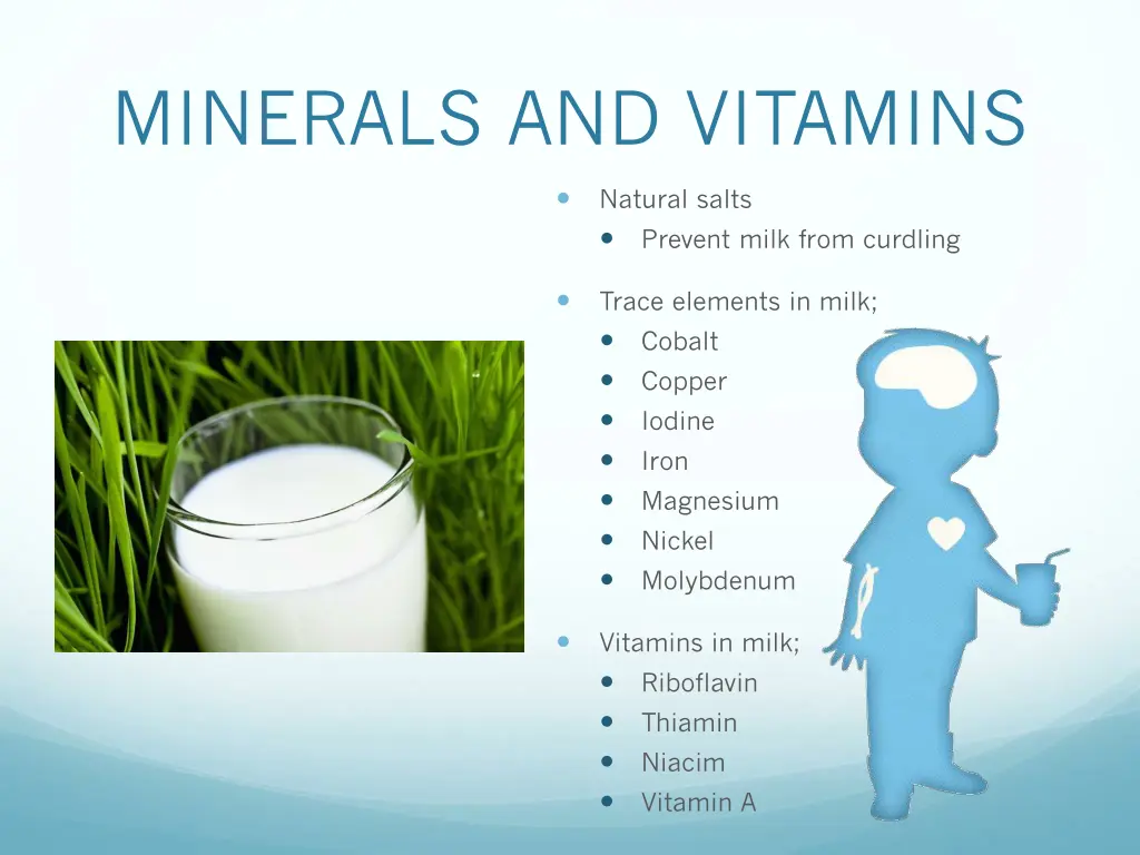 minerals and vitamins