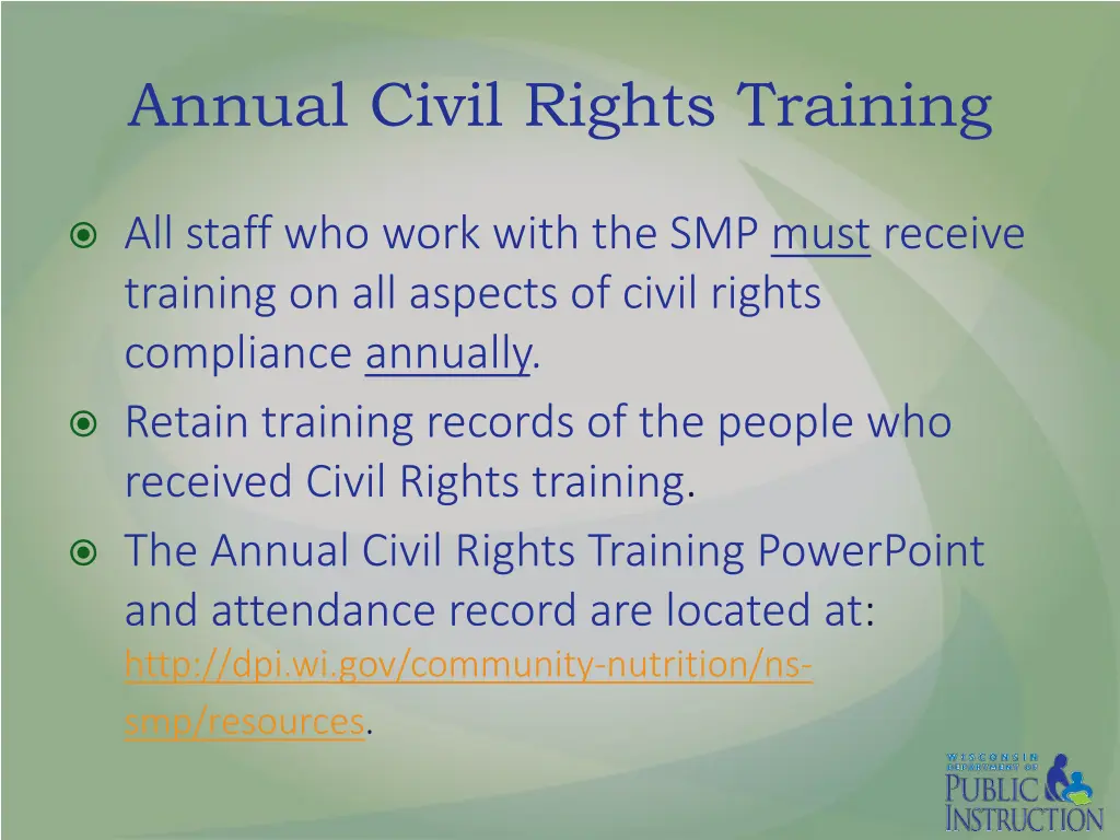 annual civil rights training